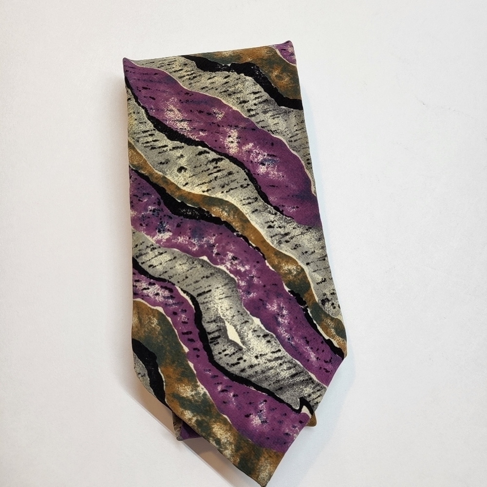 Oscar De La Renta men’s couture collection vintage 80s silk tie